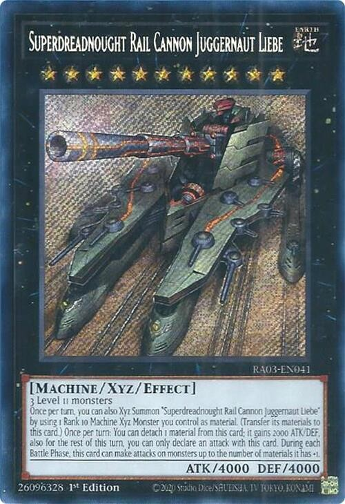 Superdreadnought Rail Cannon Juggernaut Liebe (Secret Rare) - Quarter Century Bonanza